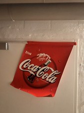 Original Coca-Cola Werbefahne | Vintage Werbung | ca. 68 x 63 cm