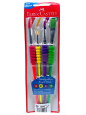 4er Set Faber - Castell Soft Touch Griffstück Pinselset Größen 2, 6, 10, 12