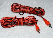 2x 4,90m Lautsprecher Boxen Kabel Cinch Stecker Hifi Audio Woofer Surround Rot