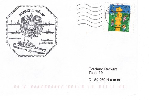 Schiffspost fregatte köln - schiffspost,