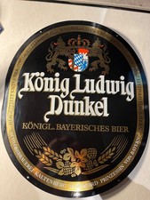 Emailschild  König Ludwig Dunkel Bier Brauerei Original ca 32 x 38 cm