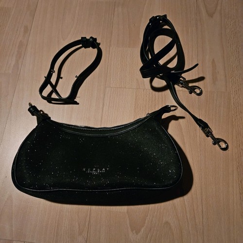 Schwarze glitzer replay clutch - schwarze,