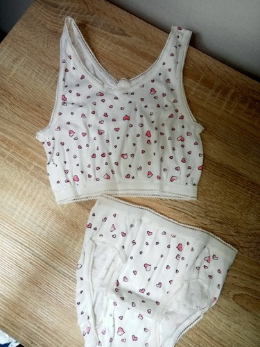Mädchen set bustier slip - set, herz