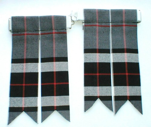 Kilt flashes tartan grau - kilt,