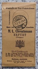 Rechnung Erfurt 1892 N. L. Chrestensen Hof Lieferant des König Kaiser Preussen