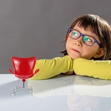 3pcs Mini Stuhl Ornamente Miniatur Egg Chair Model Mini House Sessel