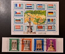 Briefmarken Ungarn, Block Und Viererstreifen,gestempelt. Europa Mitläufer.