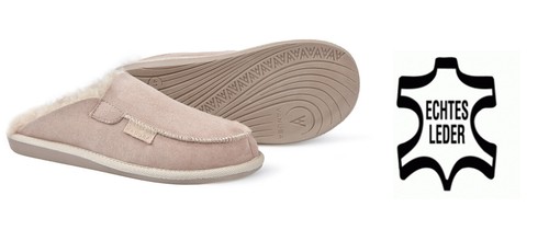 Damen pantoffeln echtes leder - damen,