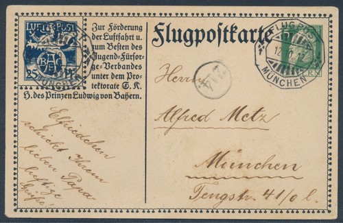 Bayern baec flugpostkarte - flugpostkarte, gute