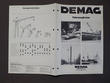 LKW - Prospekt, DEMAG Fahrzeugkrane, DEMAG Baumaschinen Düsseldorf 1978