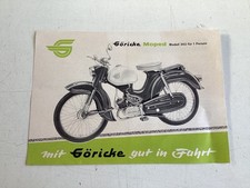 Göricke Prospektdoppelseite Moped 342 original 1963 schön selten !