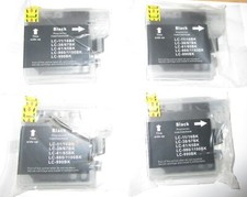 4 Druckerpatronen black kompatibel Brother LC-11/16BK 38/67BK 61/65BK u.a NEU