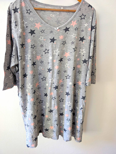 Damen nachthemd xl grau - xl,