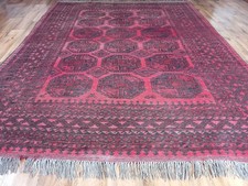 Schöner Handgeknüpfter Perser Orientteppich Afghanistan Art Deco 300x220cm #100