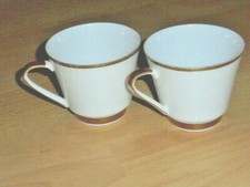 Winterling 2 seltene Kaffeetassen Porzellan Goldrand unbenutzt 