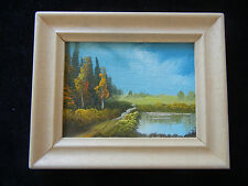 Ölbild mit Holzrahmen, handgemalt, Landschaftsbild (meine Pos-Nr. 09)