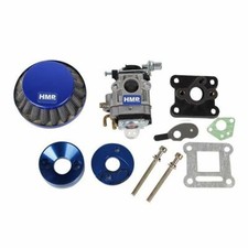Vergaser Tuning Set 47  49 ccm 15 mm Blau Pocket Bike Mini Cross HMParts