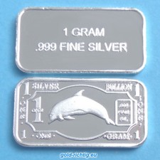 1 Gramm Silberbarren - DELFIN