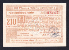 Einbeck - 210 Pfennig  Reichs-Goldanleihe - 10.11.1923