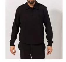 STRANDFEIN Menswear Sweatshirt Polokragen OEKO-TEX®Standard 100 Logo-Applikation