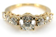 Ring Damen 1 Diamant + 6