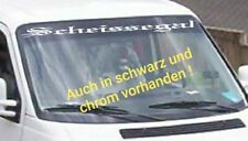 Aufkleber weiß Scheißegal 1    ca. 8 x 125 cm  VW T4, MAN, Scania Frontscheibe
