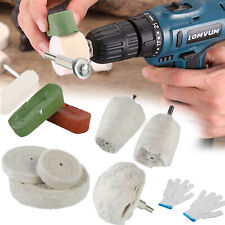 11x Chrom-Alu Felgen Polierset Polierscheibe Politur Polierköpfe Polierpaste DE