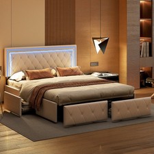 Polsterbett LED Doppelbett