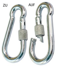 Karabinerhaken Verzinkt 4–12