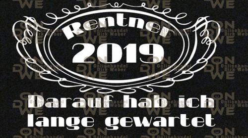 Aufkleber rentner - aufkleber, "rentner"