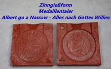 Zinngießform medaille - -,