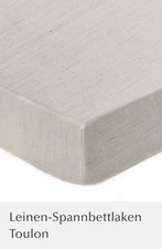 URBANARA Leinen Spannbettlaken Toulon Natur 90x200x25cm, 100% Leinen