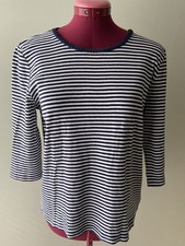 Shirt Mark Adam, Gr. M, ¾ Arm, blau-weiß, Damen