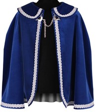 blauer Garde Umhang Samt Prinzenmantel König Kostüm Uniform Musketier Karneval 