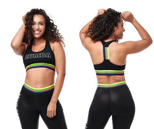 Zumba team talk scoop bra - team,