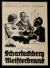 Alte Werbung 1925 Künstlerwerbung Scharlachberg Meisterbrand Weinbrand (3)