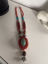 Halskette Koralle Türkis