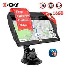 XGODY 9'' Auto Navi LKW PKW GPS Navigationsgerät EU Karte Wohnmobile POI Blitzer