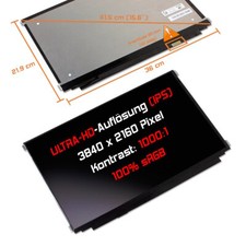 15,6" LED Display matt passend für BOE NV156QUM-N81 3840x2160 4K UHD 100% sRGB 