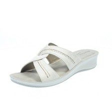 Inblu Comfort Hausschuhe mit Keilabsatz weiß - Damenschuhe Komfort Hausschuhe