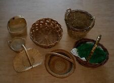 ♥ Set 7 geflochtene Körbe ♥ Osterkorb Blumenkorb Hochzeit Streukörbchen Obstkorb