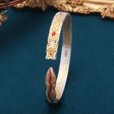 L37 Armreif Drache Jahr des Drachen Sternzeichen Ethnoschmuck Feinsilber