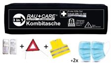 RAU Trio Kombitasche Auto 2025 Erste Hilfe Nach DIN13164 (Neueste Ausgabe) Black