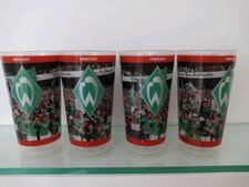 Werder Bremen Fanbecher 4 x Becher Die jubelnde Mannschaft, 0,4L,  guter Zustand