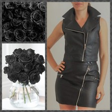 schwarz weste kunstleder