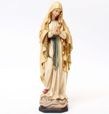 Madonna von Lourdes Holz Skulptur Figur Linde geschnitzt gefasst  Hohe 20 cm