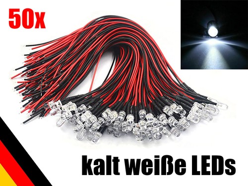 Stück leds 3mm kaltweiß - leds,