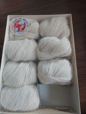 70g / 7x 100% Angora Brigitte von Brunswick naturweiß mottenecht selten