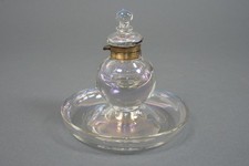 Tintenfass antik Glas leicht