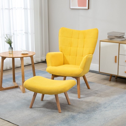 Homcom ohrensessel mit hocker - homcom,